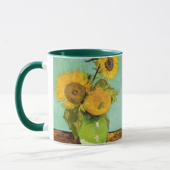 Caneca Girassóis por Van Gogh (Esquerda)