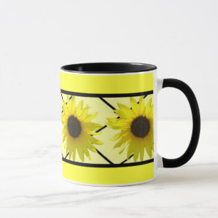 Caneca Girassol Triming preto