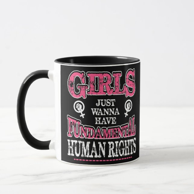 Caneca Girls Just Wanna Have Fundamental Rights (Esquerda)