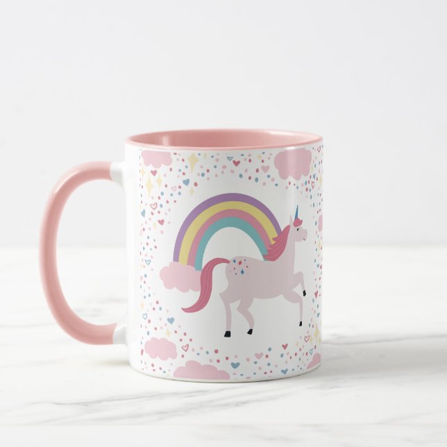 Caneca Girls Pink Unicorn Rainbow Sparkle (Esquerda)
