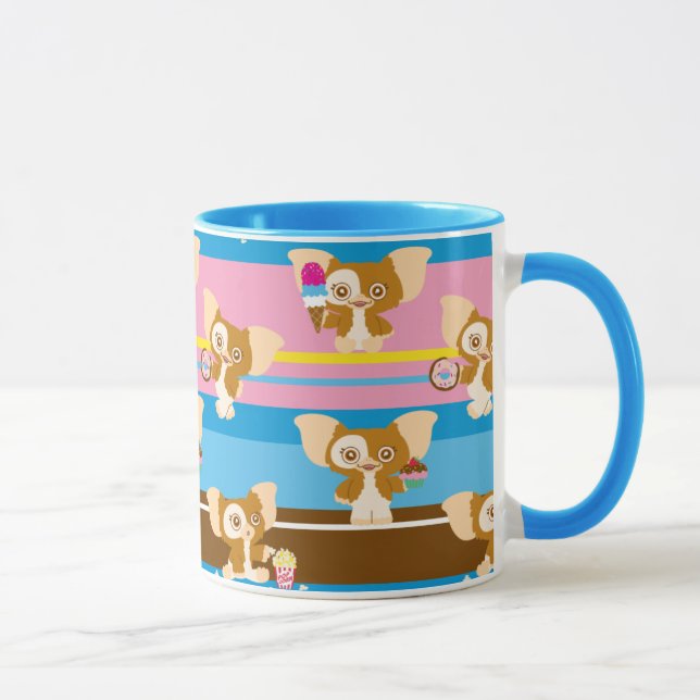 Caneca Gizmo | Padrão de banda desenhada cômoda (Direita)