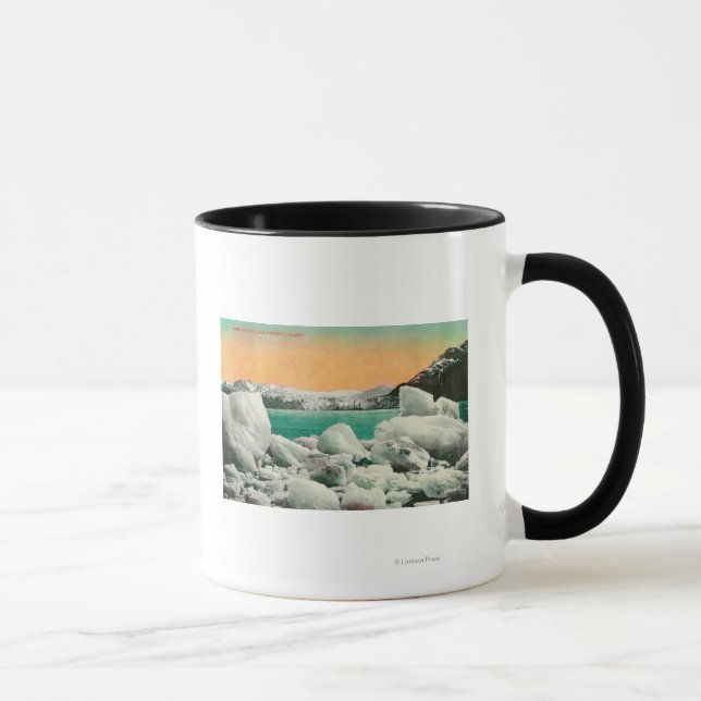 Caneca Glaciar Muir e Icebergs no Alasca #1State (Direita)