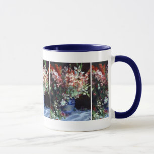Caneca Gladiolas em umas belas artes de Pierre Auguste