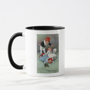 Caneca Gladness Natal Colapso De Crianças De Pé De Gelo