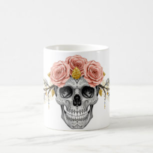 Caneca Glam Caveira Xícara Elegante de Halloween
