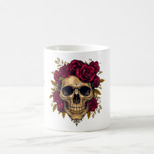 Caneca Glam Caveira Xícara Gótica Elegante de Ha