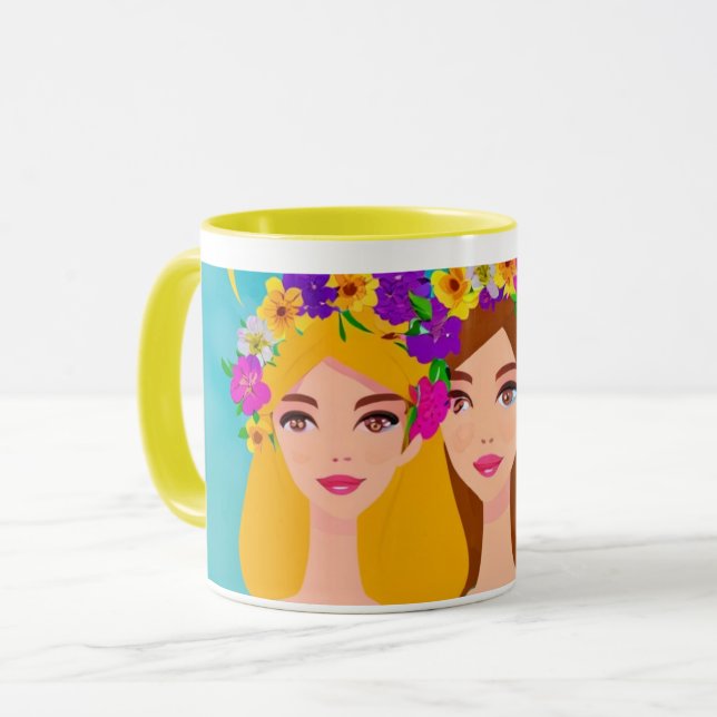 Caneca Glam Girls Coffee Mug (Frente Esquerda)