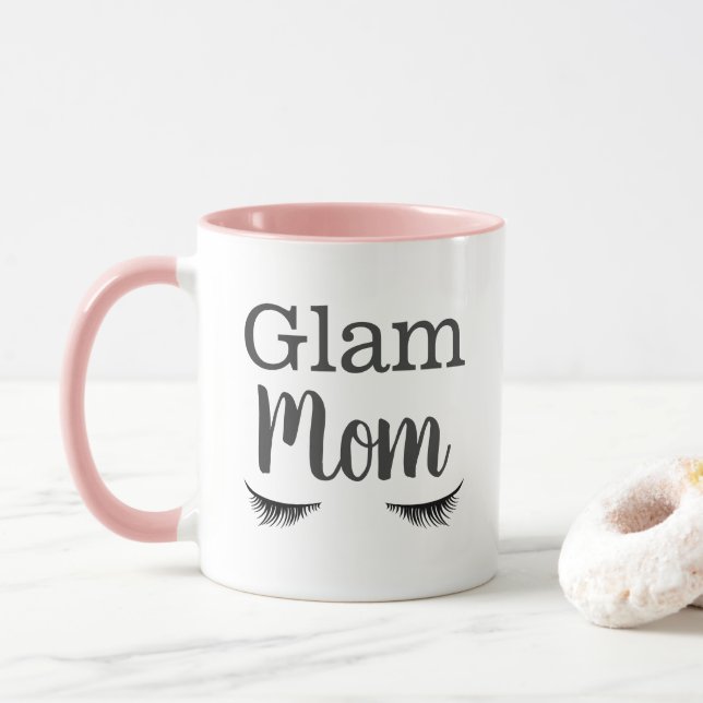 Caneca Glam Mãe Eyelashes (Com Donut)