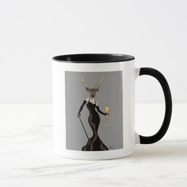 Caneca Glamor Deer no Preto 2 (Direita)