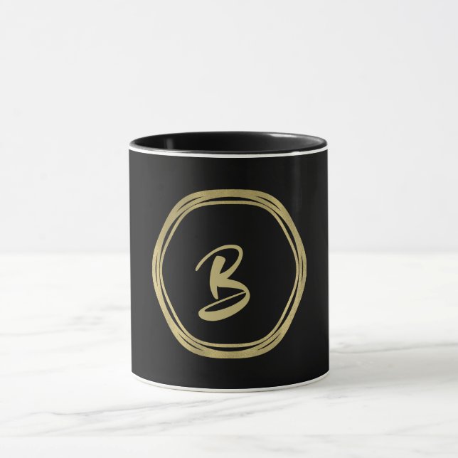 Caneca Glamour Dourado & Anéis Pretos (Qualquer Cor) Glam (Centro)