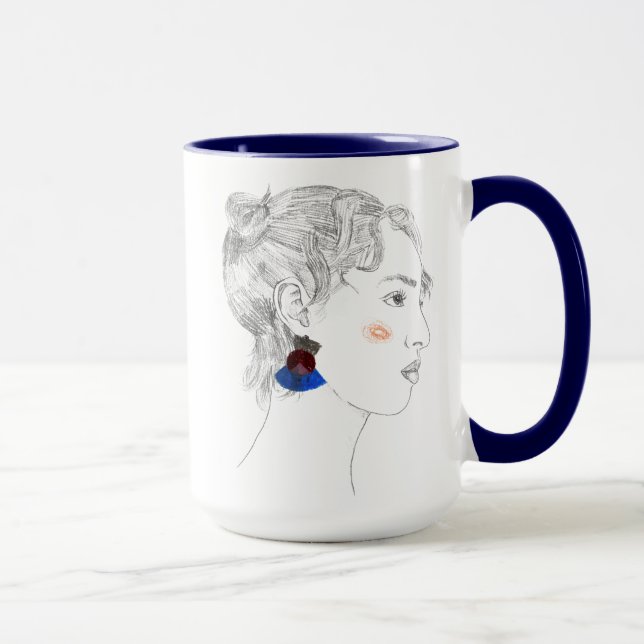 Caneca Glance Sketch - Retrato (Direita)