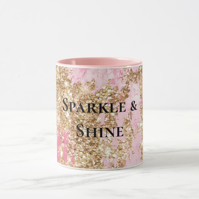 Caneca Glitter Dourado Rosa Menino (Centro)