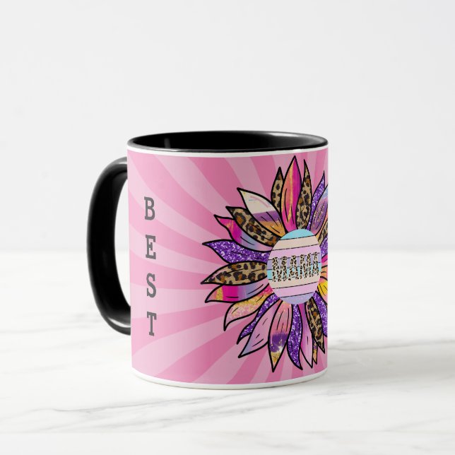 Caneca Glitter Personalize a melhor mãe de sempre (Frente Esquerda)