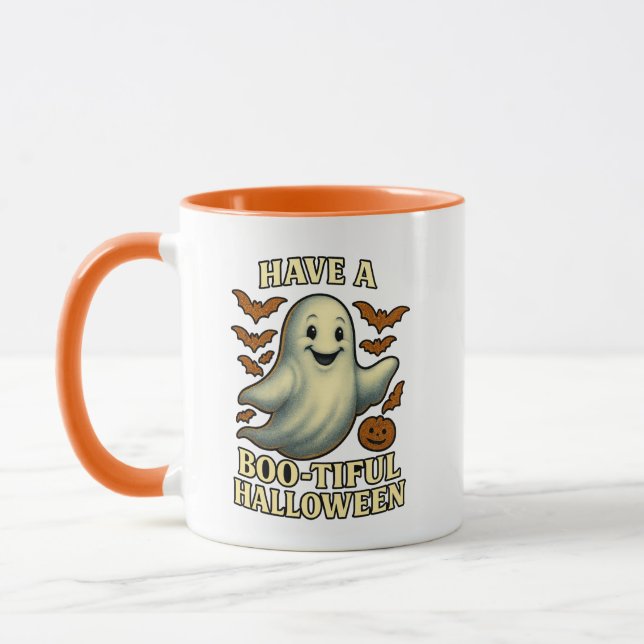 Caneca Glittery Ghost "Have a Boo Belo Halloween" (Esquerda)