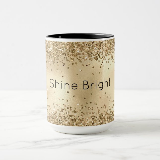 Caneca Glitzy Confetti Glitter Sparkle Dourado     (Centro)