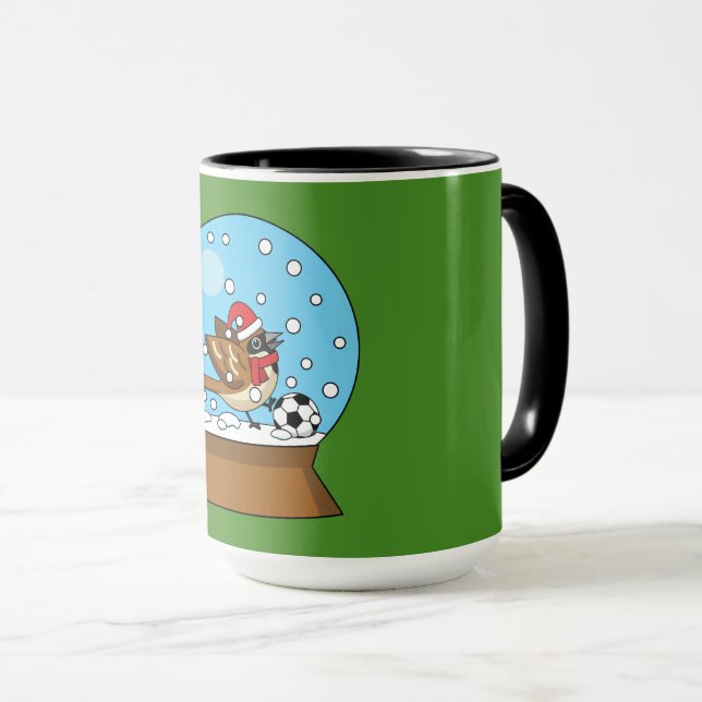 Caneca Globo de Neve com Jogador de Esparto Bonito (Frente Esquerda)