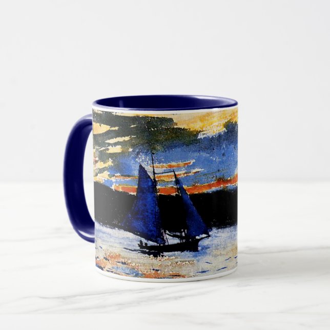 Caneca Gloucester Sunset por Winslow Homer (Frente Esquerda)