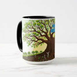Caneca Glowing Tree of Life with Clean Power Now