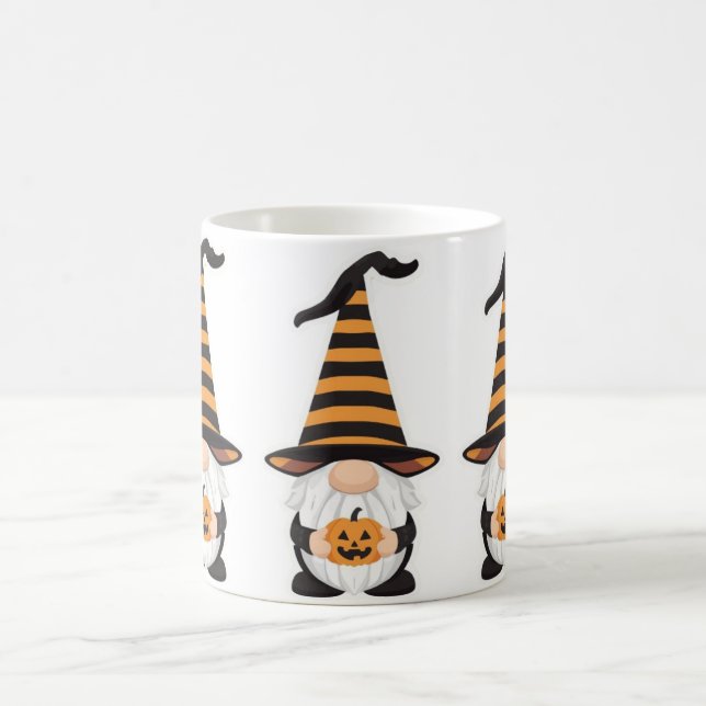 Caneca Gnome de Halloween | Xícara de Café Abóbora (Centro)