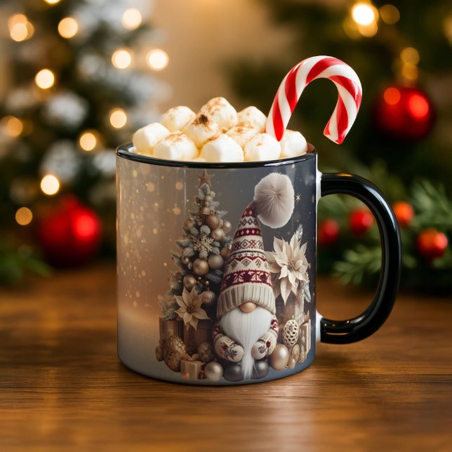 Caneca Gnome de Natal Presente de Férias Aconchega (Criador carregado)