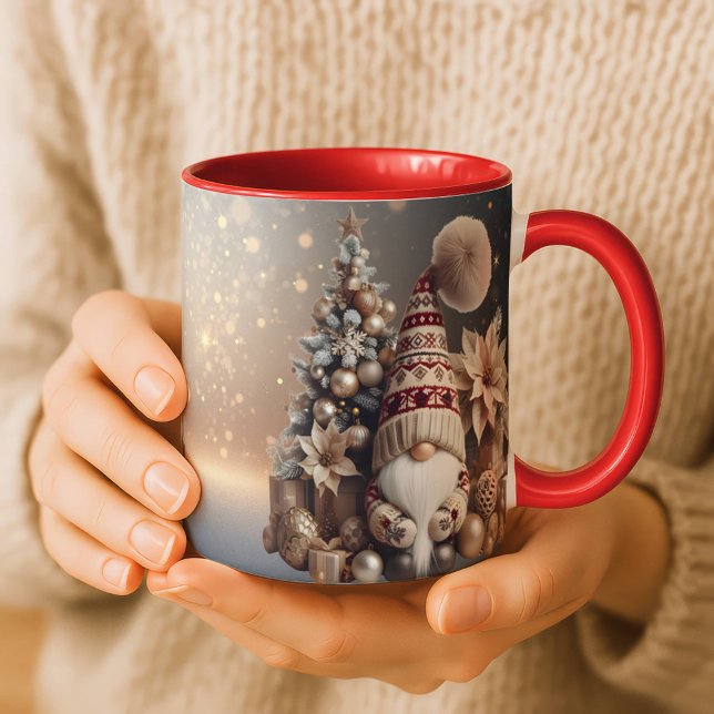 Caneca Gnome de Natal Presente de Férias Aconchega (Criador carregado)
