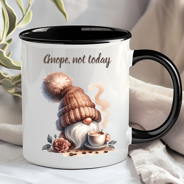 Caneca Gnomo Coffee Mug (Gnope, not today gnome coffee mug)