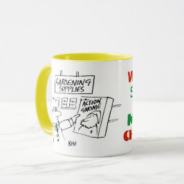 Caneca Gnomo de Ação no Jardim