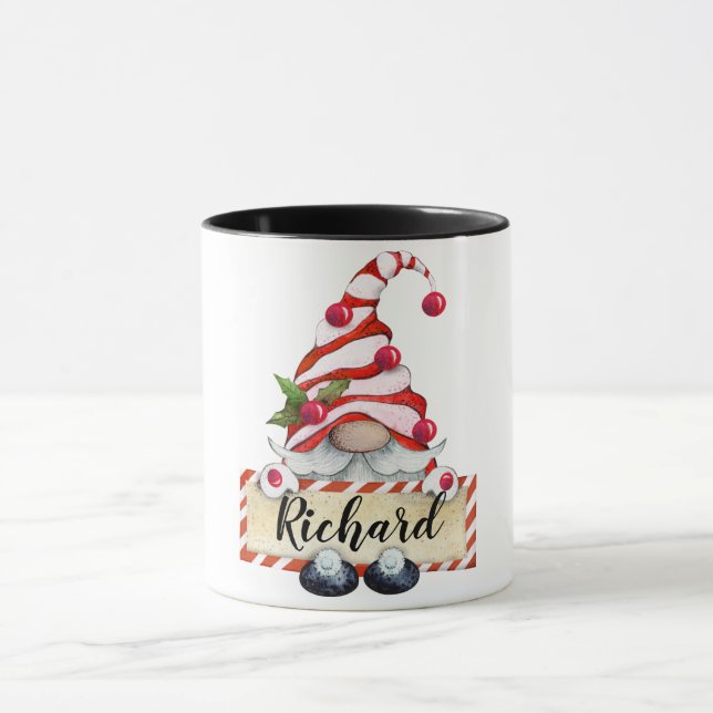 Caneca Gnomo de Natal Personalizado (Centro)