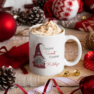 Caneca Gnomo de Natal Personalizado Rústico Fofo Elfo