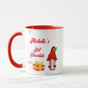 Caneca Gnomo Girl Hot Chocolate Mug Personalizado