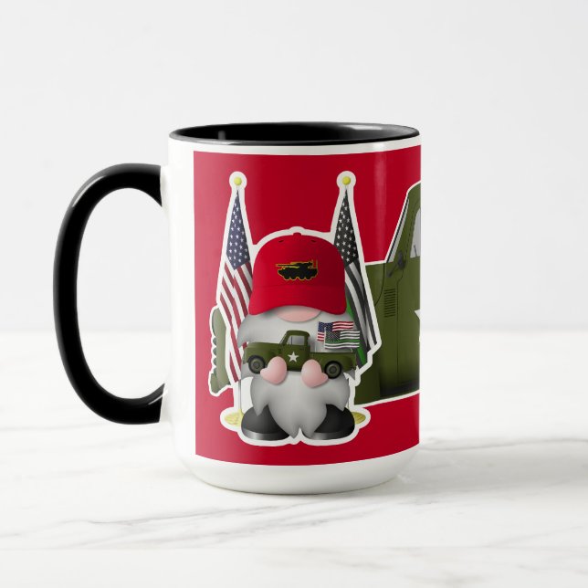 Caneca Gnomo Marinho com Caminhão Militar (Esquerda)