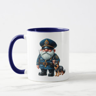 Caneca Gnomo policial legal adiciona monograma