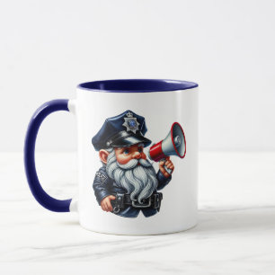 Caneca Gnomo policial legal adiciona monograma