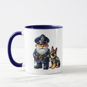 Caneca Gnomo policial legal adiciona monograma