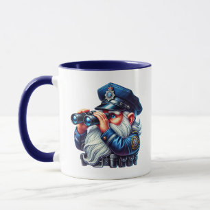 Caneca Gnomo policial legal adiciona monograma