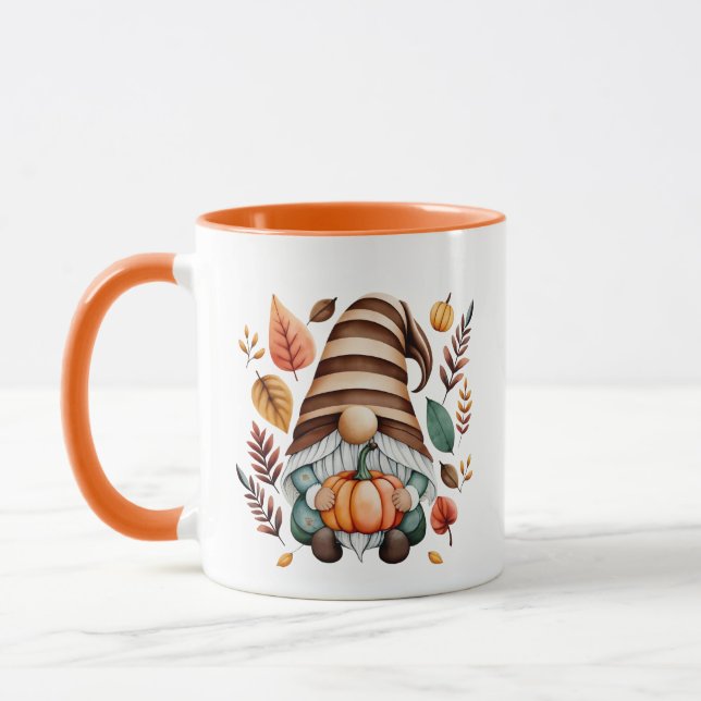 Caneca Gnomo sazonal divertido de outono (Esquerda)