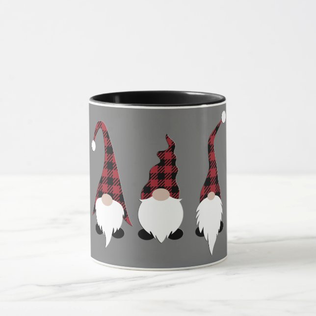 Caneca Gnomos de Natal da Xadrez de Búfalo (Centro)