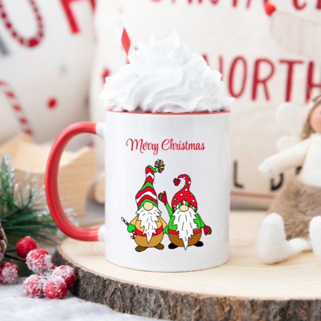 Caneca Gnomos de Natal de Bela Cartoon (Criador carregado)