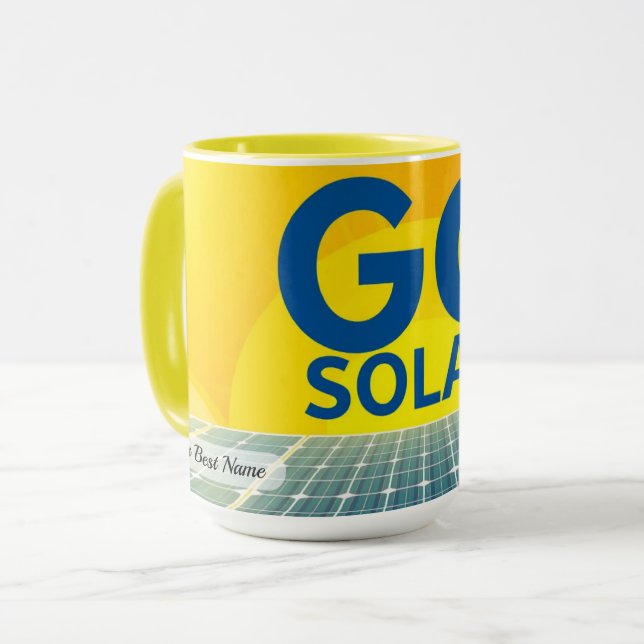 Caneca Go Solar Ray Mug Custom (Frente Esquerda)