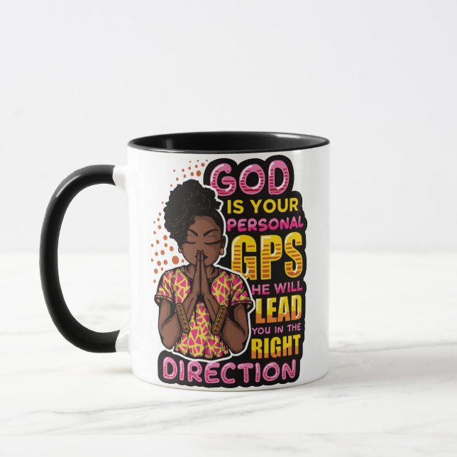 Caneca God Says I AM Black Christian Women Melanin Sista (Esquerda)