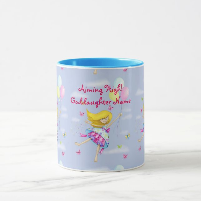 Caneca Godchild Gift Girly Motivational Personalizado (Centro)