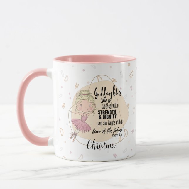 Caneca GodFilha Gift QUOTE Proverb Blona BALLERINA (Esquerda)