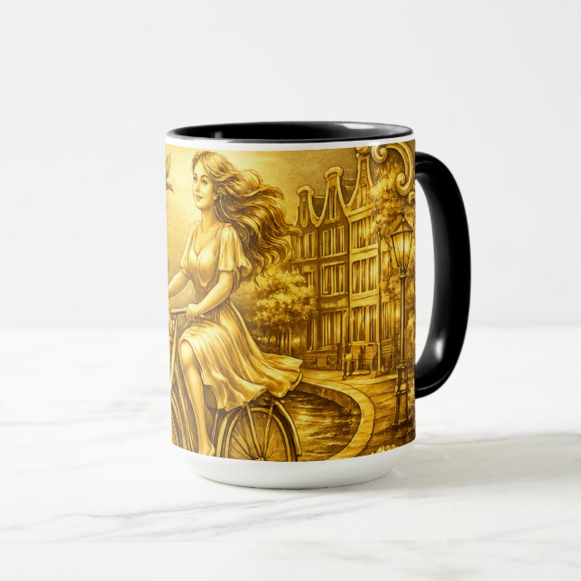 Caneca Gold Amsterdam Arched Bridges Charm (Frente Esquerda)