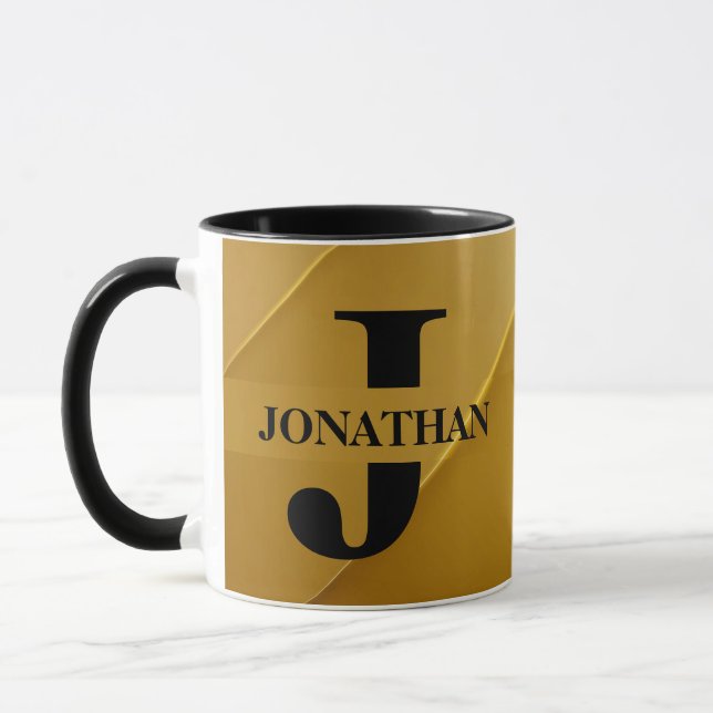 Caneca Gold Dad Initial Name Appreciation Design (Esquerda)