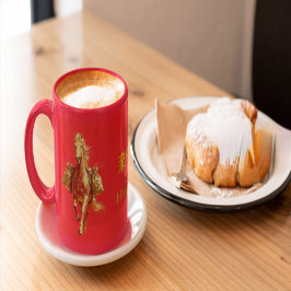 Caneca Gold Horse Chinese New Year 2026 Coffee Mug