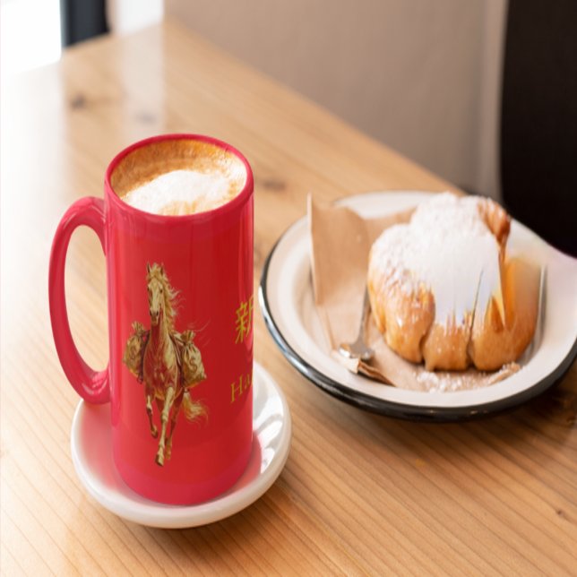 Caneca Gold Horse Chinese New Year 2026 Coffee Mug (Criador carregado)