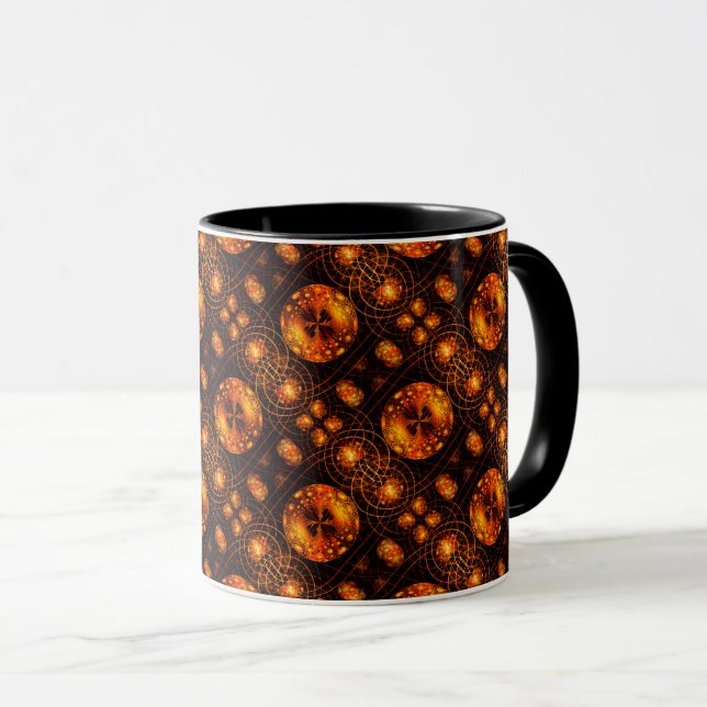 Caneca Gold Modern Boho Elegant Abstract Art Pattern #507 (Frente Esquerda)
