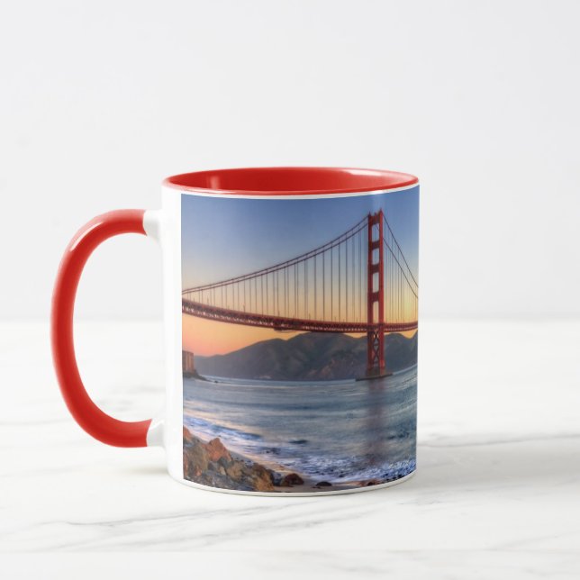 Caneca Golden gate bridge da fuga de San Francisco Bay (Esquerda)