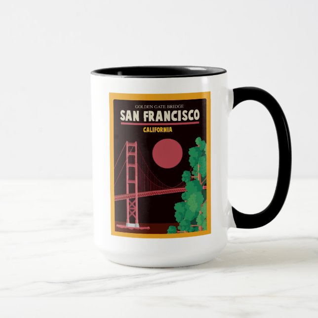 Caneca Golden gate bridge na noite (Direita)