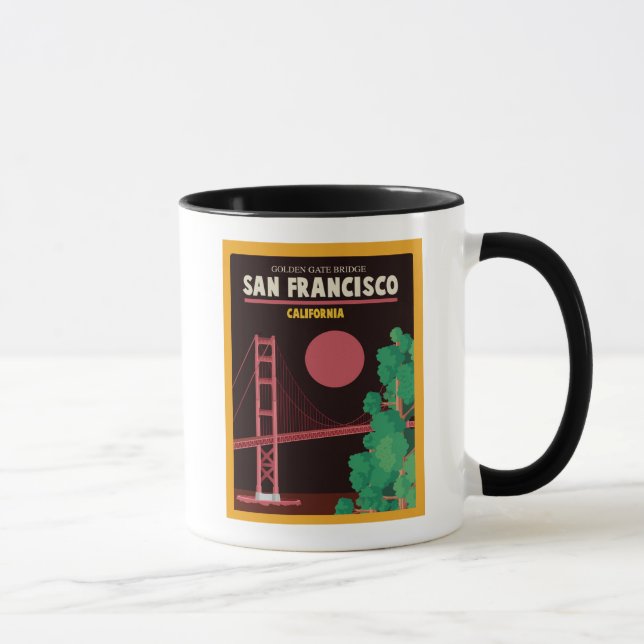 Caneca Golden gate bridge na noite (Direita)